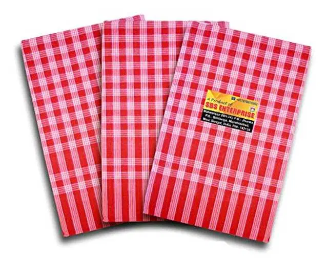 Pinak Casual Cotton Checkered Bath Towels, Pack Of 3, Multicolor, Free Size, PS-43