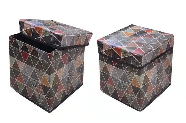PVC Printed Foldable Kids Stool, Multicolor