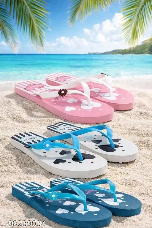 Slippers for Women, Multicolour, Pack of 3 (5)