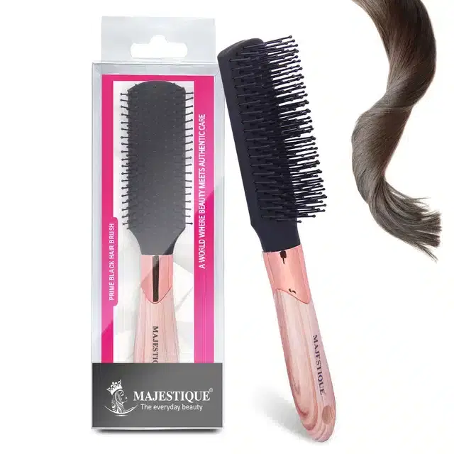 Majestique Premium Flat Series Hair Brush, Pack of 1, Multicolor, BB-21