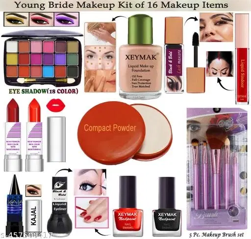 Face Makeup Combo, Multicolor, Set of 1