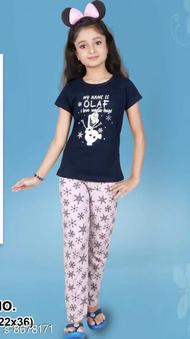 Nightsuit for Girls (Multicolor, 6-7 Years)