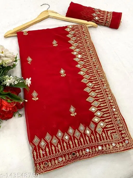 Beautiful Saree for Women (Red)