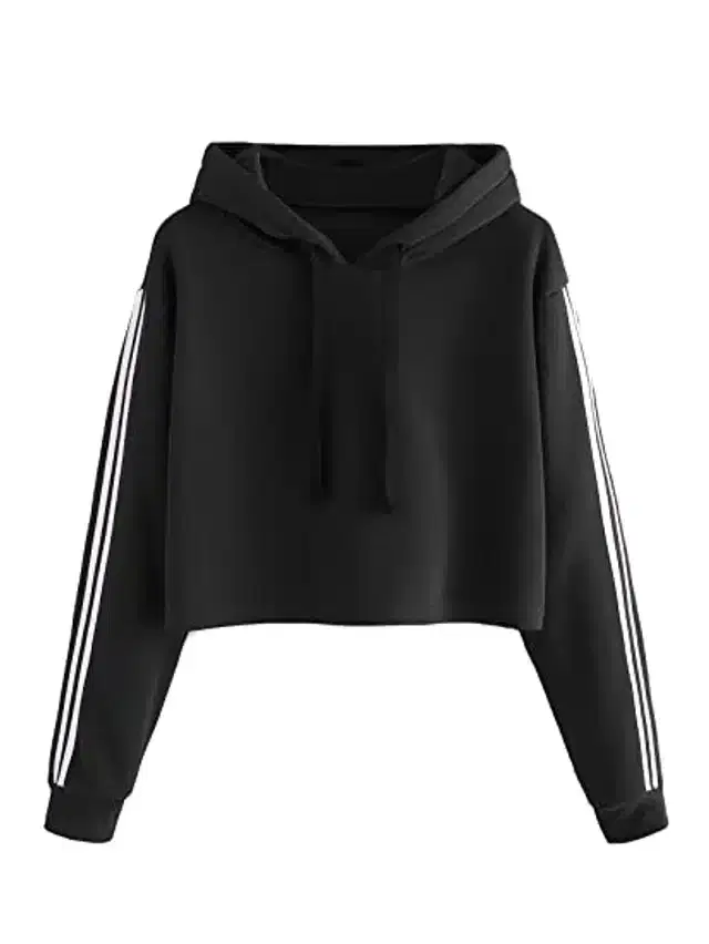 Sweatshirt for Women & Girls (Black, S)