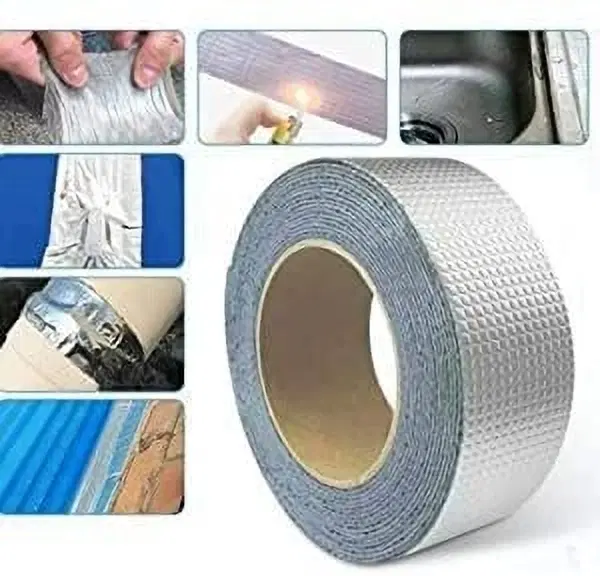 Aluminium Single Sided Self Adhesive Tape, Silver, 5 m