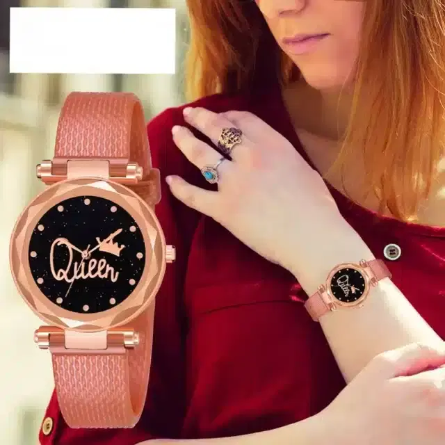 Analog Watch for Girls (Rose Gold)