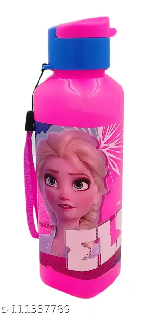 Plastic Water Bottle, Pink, 600 ml