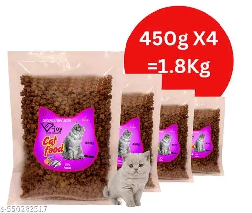 Kitten (1-12 months) Dry Cat Food, Ocean Fish 450 gm,(Pack Of 4)
