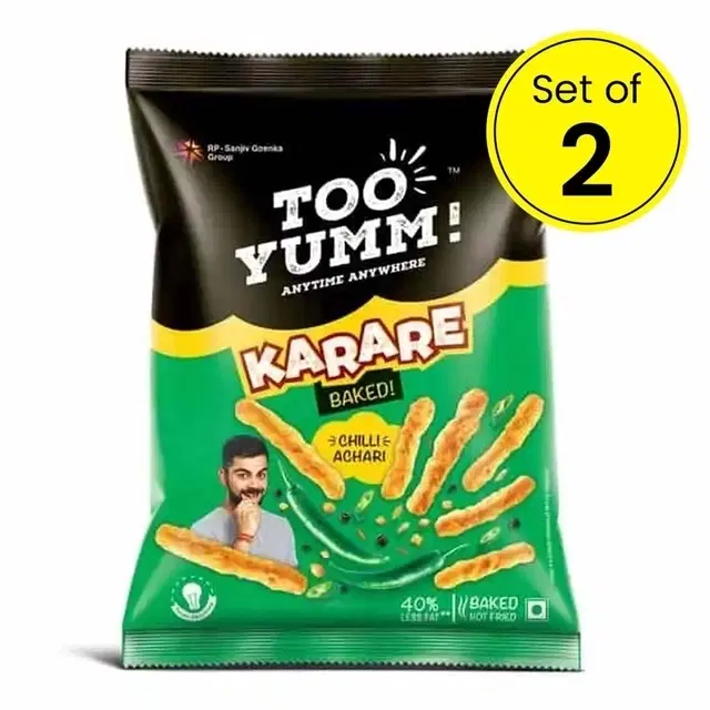 Too Yumm Karare Chilli Achari 70 g (Pack of 2)