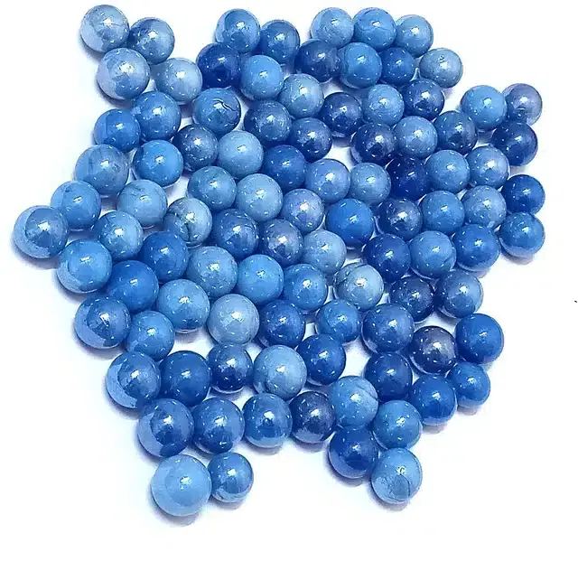 100 Pcs Mini Size Glass Marbles with Shooter, Blue, Set of 1