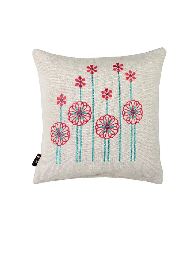 Cotton Cushion Cover, Off White, 16x16 inches