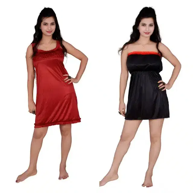Babydoll for Women, Pack of 2 (Multicolor, Free Size)