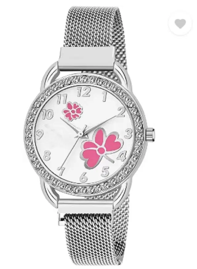 Metal Strap Analog Watch for Women & Girls (Multicolor)