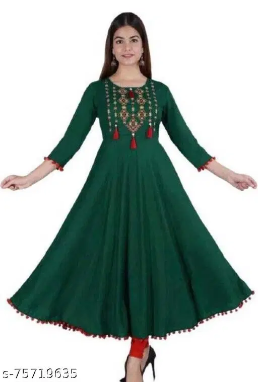 Jivika Sensational Kurtis, Green (XL)