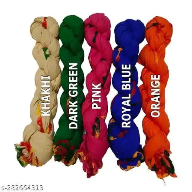 Dupatta for Women, Pack of 5 (Multicolor, 2 m)