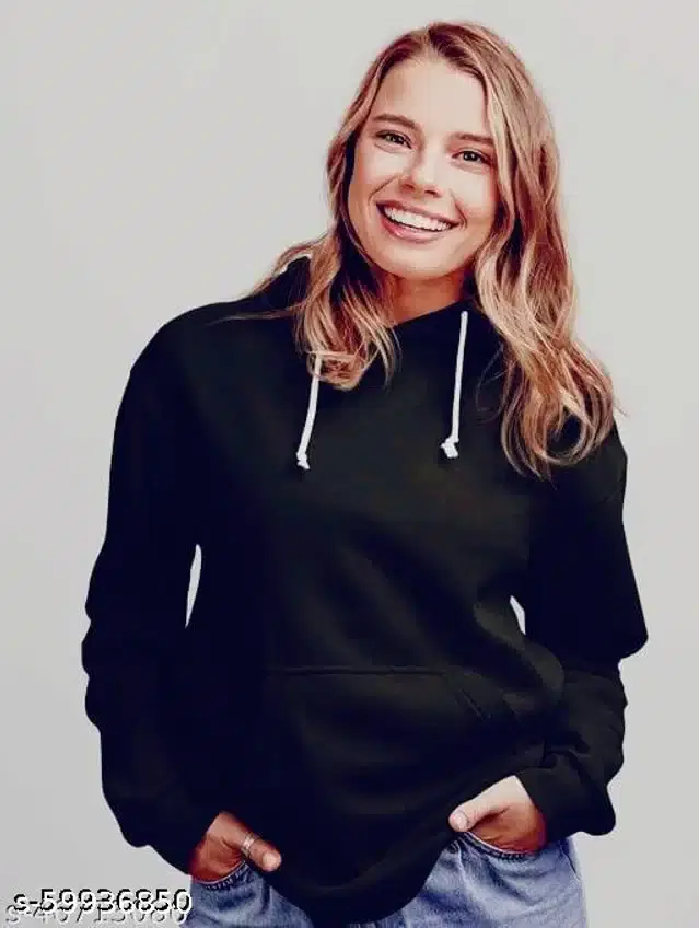 Full Sleeves Sweatshirts for Women (Black, S)