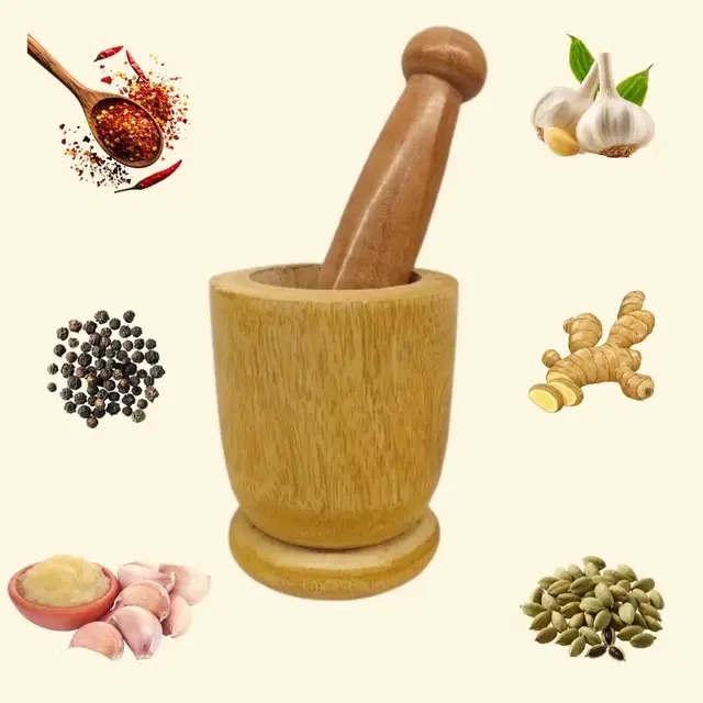 Premium Sheesham Wood Okhli/Kharal Mortar & Pestle