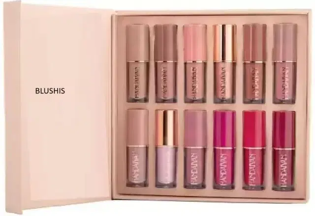 BLUSHIS HANDAIYAN Liquid Lipstick, Multicolor, Pack of 12