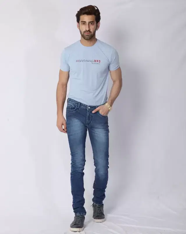 Denim Slim Fit Jeans for Men (Blue, 28)