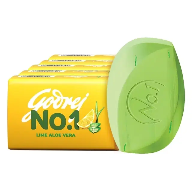 Godrej No.1 Lime and Aloe Vera Soap 5X100 g (Buy 4 Get 1 Free)