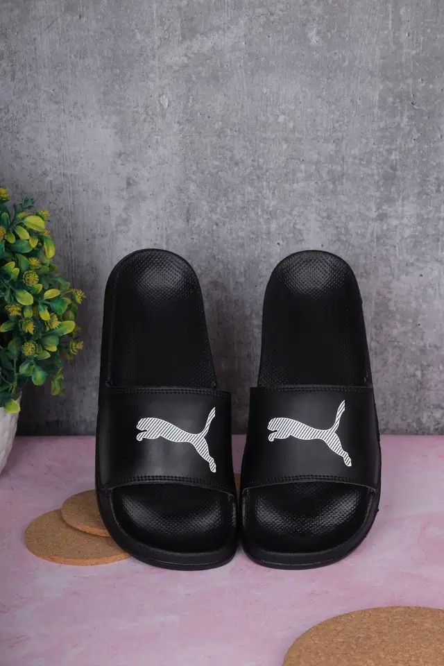 Casual Slides for Men (Black, 6)