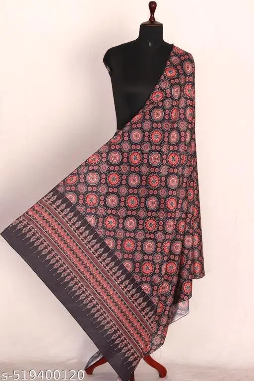 Cotton Printed Dupatta for Women & Girls, Multicolour (Free Size)