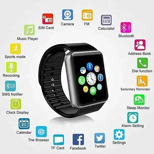 MBM A1 Smart Watch Bluetooth 30 Smart Watch A1 with SIM/Memory Card Slot & Camera For all Smart Phones