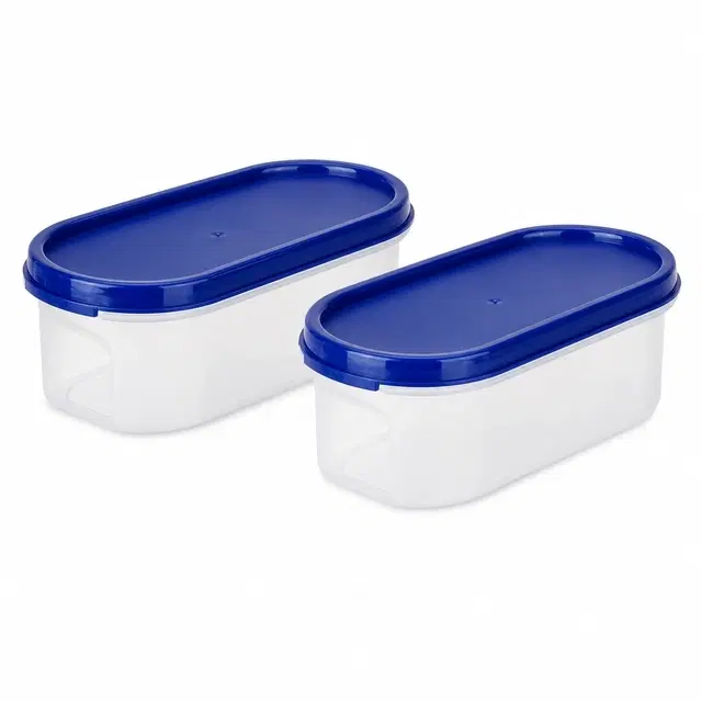 Space Saver Oval Container 600ml, 2pc