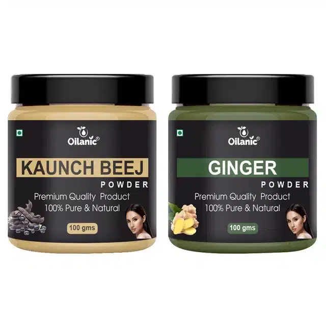 Natural Kaunch Beej & Ginger Powder for Skin & Hair, Pack of 2, 100 g