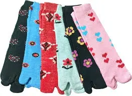 Woolen Printed Socks for Women, Set of 6 (Multicolor)