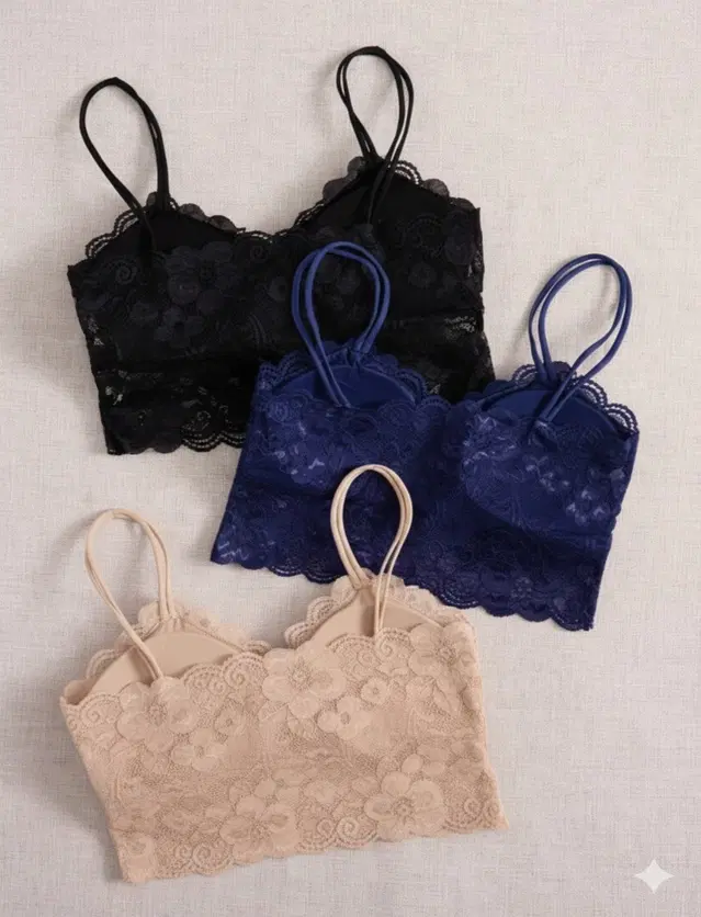 Cotton Solid Padded Bras for Women, Multicolour, Pack of 3 (28)