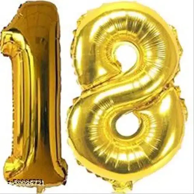 Number Foil Balloon, Assorted, Pack of 1
