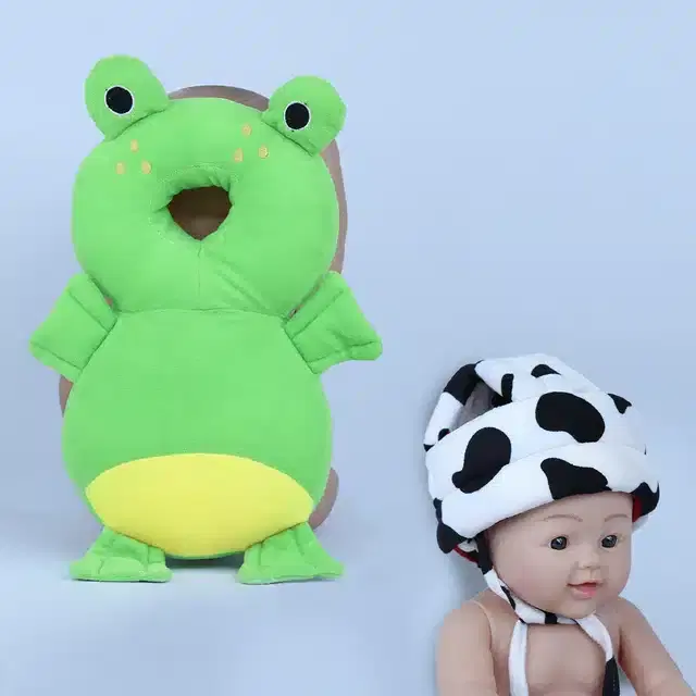 Infants Head & Back Safety Protector Pillow and Safety Helmet, Pack of 2 (Multicolor)