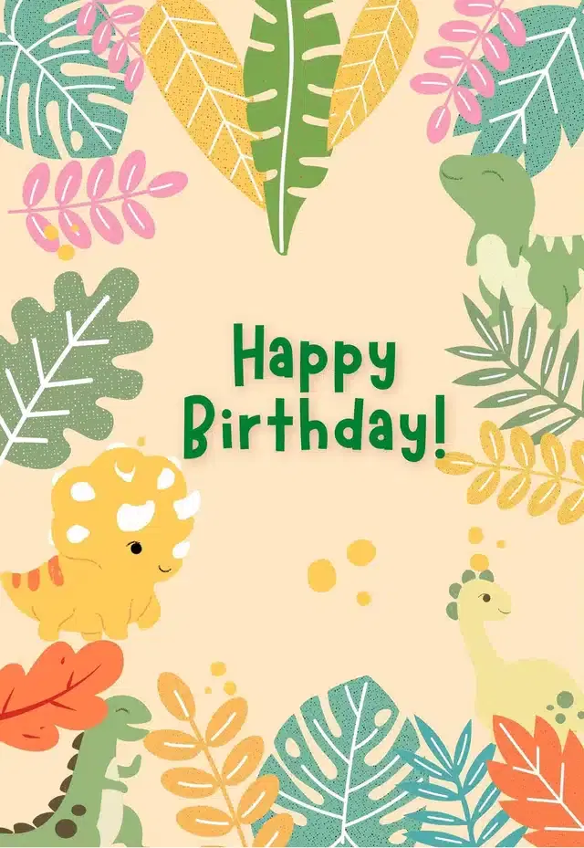 Birthday Greeting Card, Multicolor