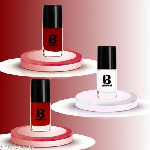 Banetion Matte Nail Polish, Multicolor, Pack of 3