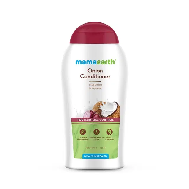 Mamaearth Onion Conditioner for Hair Growth & Hair Fall Control with Coconut Oil 100 ml