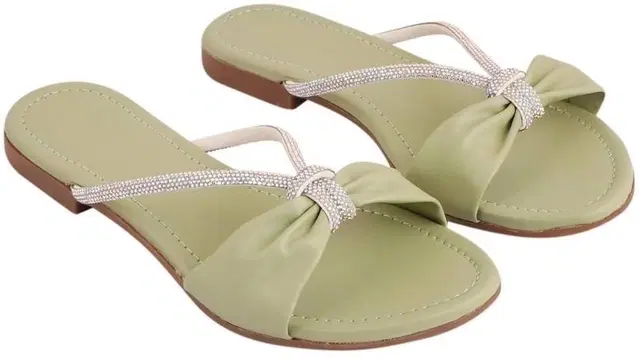 Acknew Women Flat, Green (7)