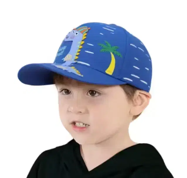 Dinosaur Print Cotton Baseball Cap for Girls & Boys ,Blue