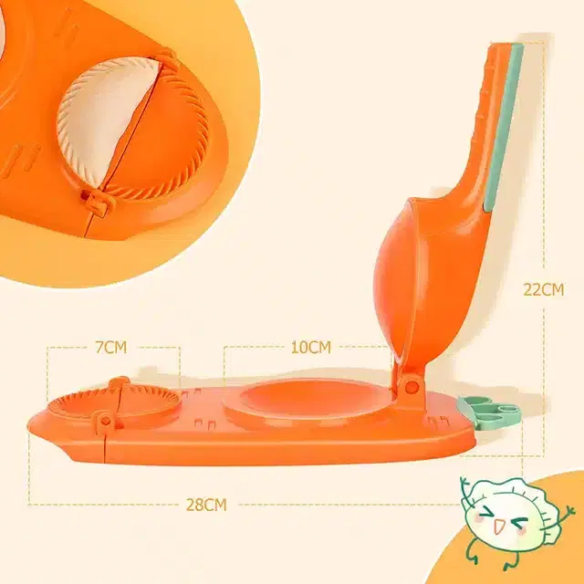 Plastic 2 in 1 Dumpling Maker Machine, Multicolor