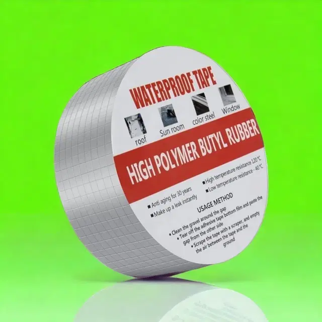 Aluminium Single Sided Self Adhesive Tape, Silver, 5 m