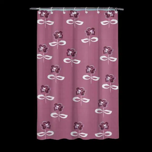 E-Retailer PVC Waterproof Shower Curtain, Purple, 84X54 Inches, SPM-16