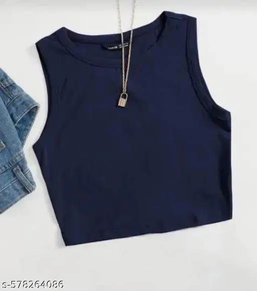 Hosiery Cotton Solid Top for Girls, Navy Blue (18-24 Months)