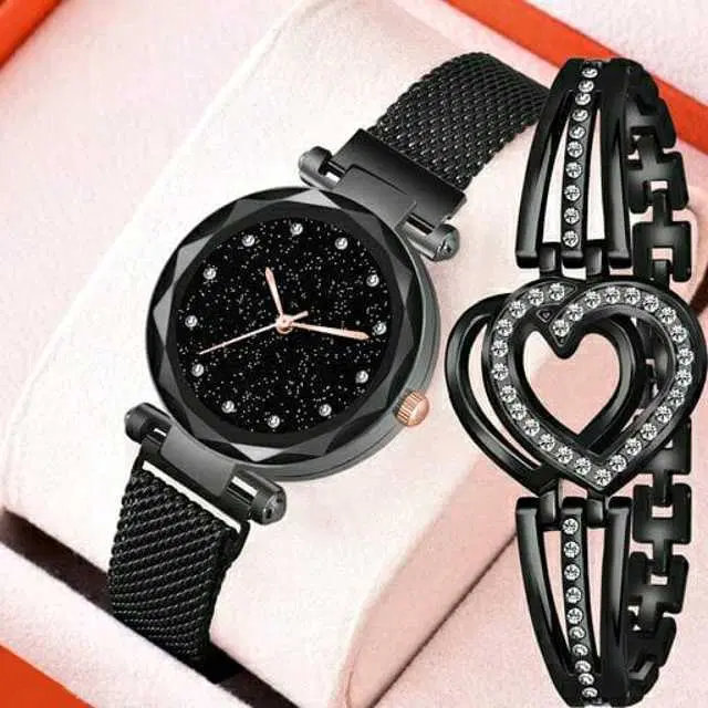 Analog Watch For Womens (Black) (WS-294)