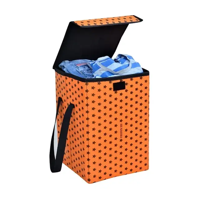 Canvas Laundry Basket ,Orange