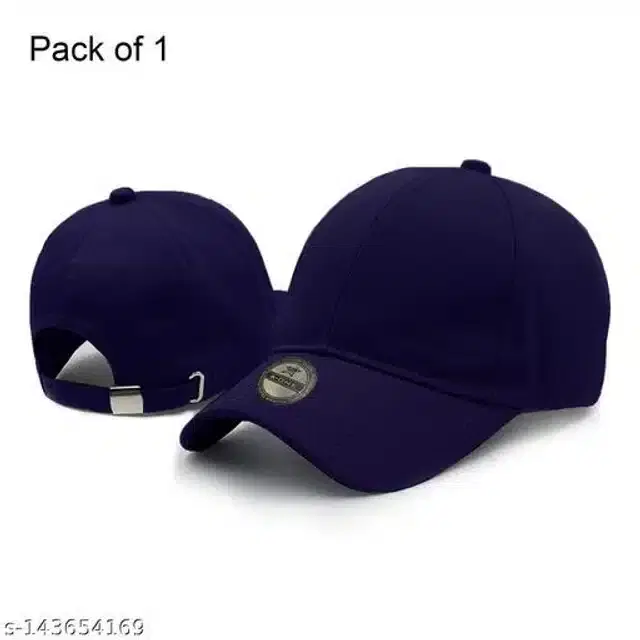 Cotton Cap for Men & Women (Navy Blue)