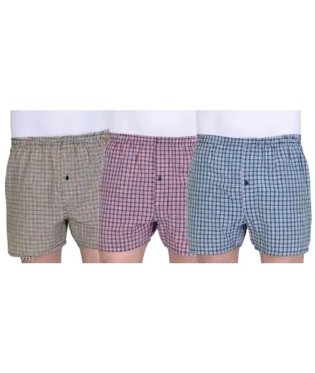 Cotton Shorts for Mens, Pack of 3 (Multicolor, 28)