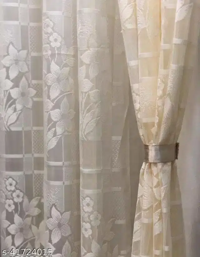 Curtain for Door, Cream, 7 feet