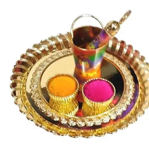 Radha Krishna Printed Bucket Pickari – For Laddu Gopal Ji Holi Celebration