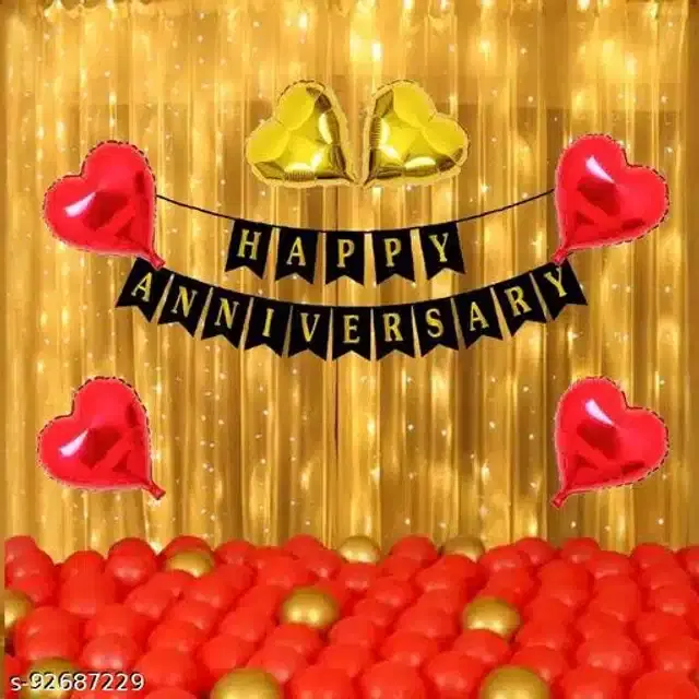 Anniversary Party Decoration Kit, Multicolor, Set of 59