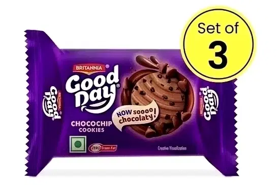 Britannia Good Day Chocochip Cookies, 3X39 g (Set Of 3)